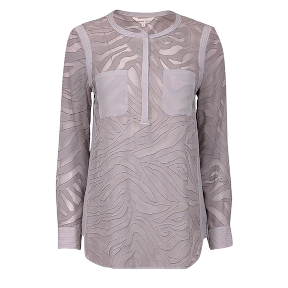 Rebecca Taylor Tops - REBECCA TAYLOR ‘Liger’ Silk Long Sleeve Top